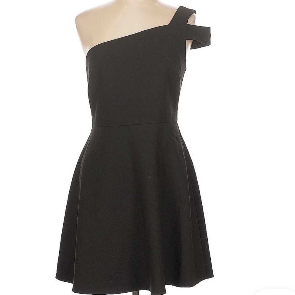Likely Black One-Shoulder Dress